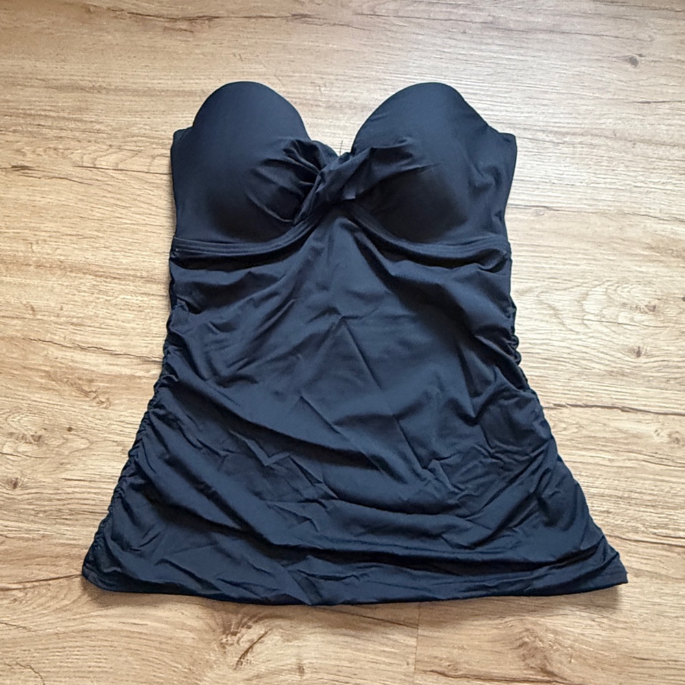 Tommy Bahama Black Strapless Bikini Top